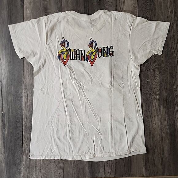 Vintage Led Zeppelin Swan Song Shirt XL Single Stich White - Picture 4 of 4